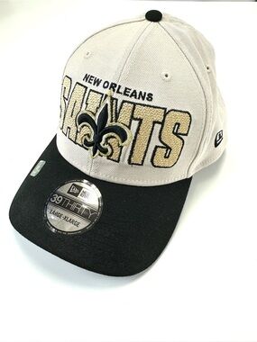 New Era Cream New Orleans Saints NFL Draft Fitted Hat Mens L XL NEW Football